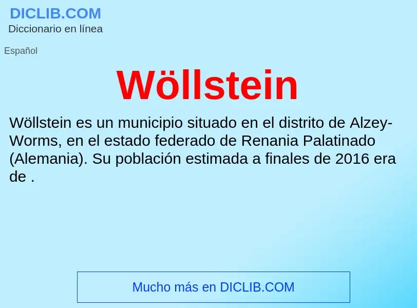 Wat is Wöllstein - definition