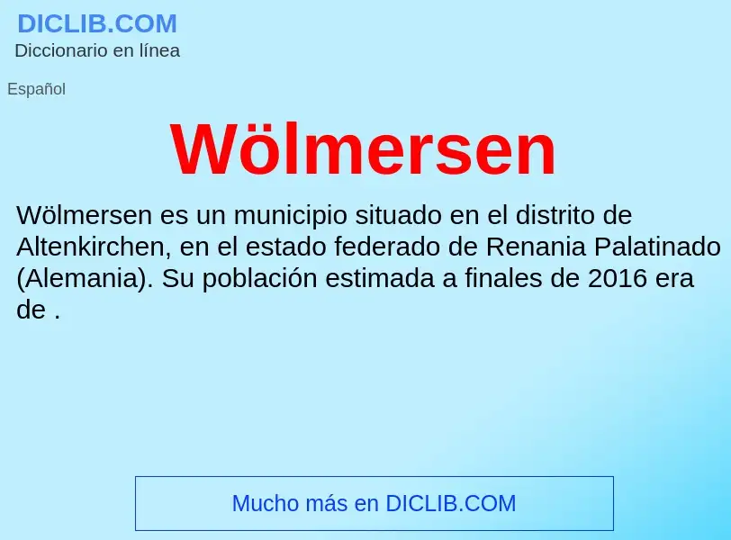 Wat is Wölmersen - definition