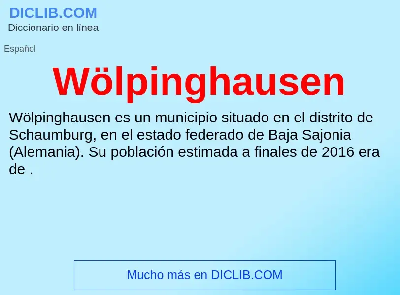 Wat is Wölpinghausen - definition