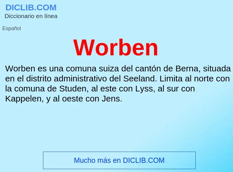 ¿Qué es Worben? - significado y definición