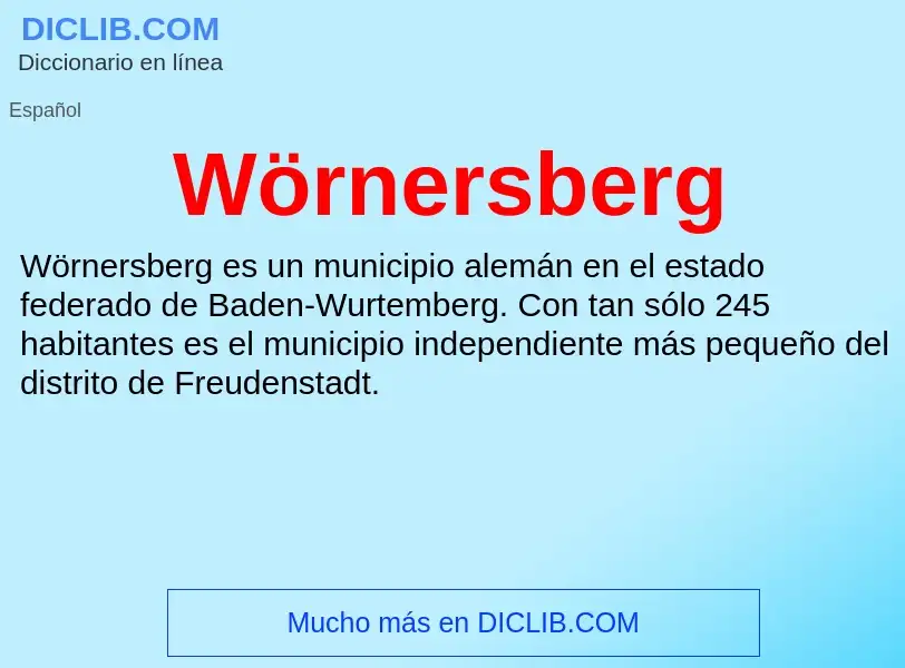 Wat is Wörnersberg - definition