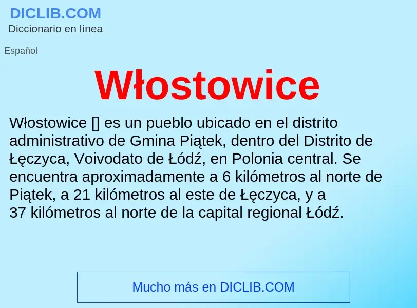 What is Włostowice - meaning and definition