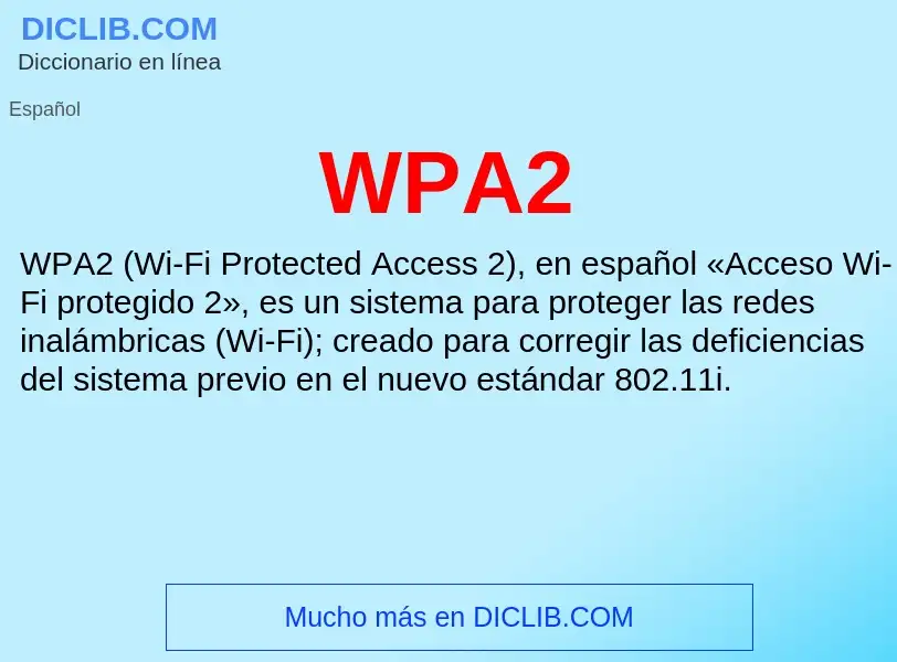 What is WPA2 - meaning and definition