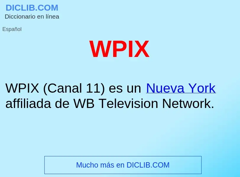 ¿Qué es WPIX ? - significado y definición