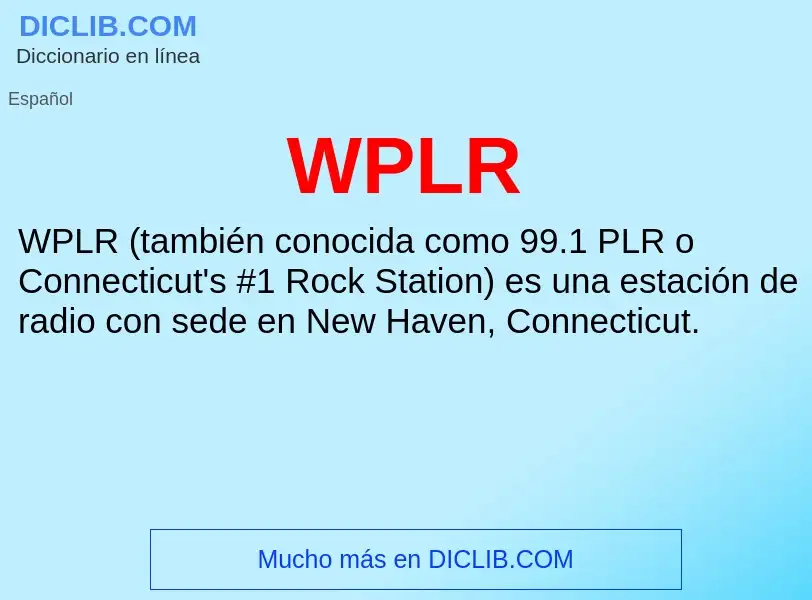 What is WPLR - meaning and definition