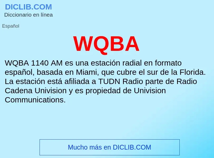 What is WQBA - meaning and definition