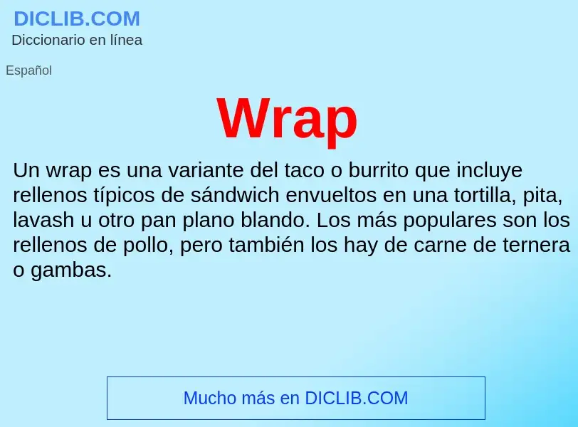 ¿Qué es Wrap? - significado y definición