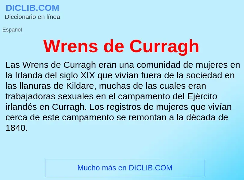 Che cos'è Wrens de Curragh - definizione