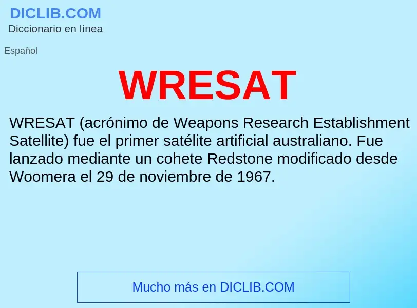 What is WRESAT - meaning and definition