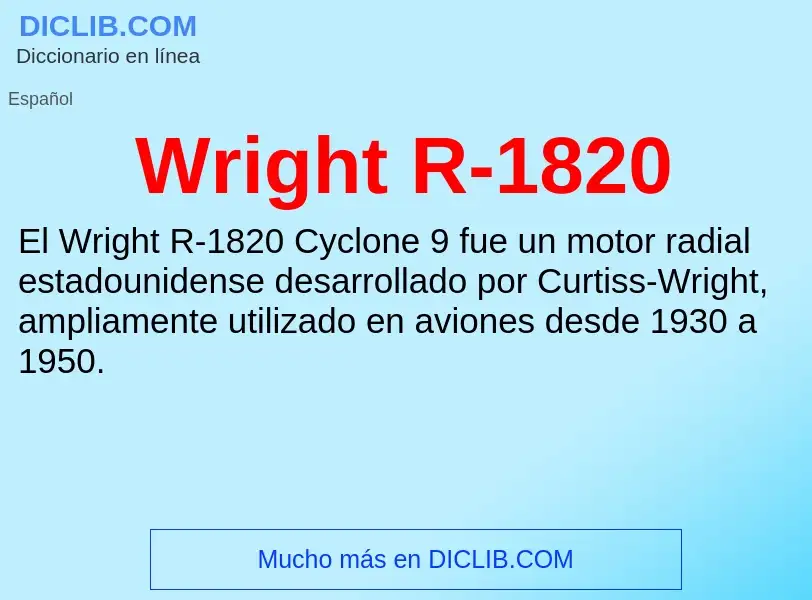 Τι είναι Wright R-1820 - ορισμός