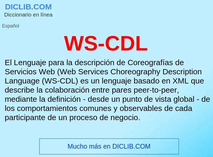 Wat is WS-CDL - definition