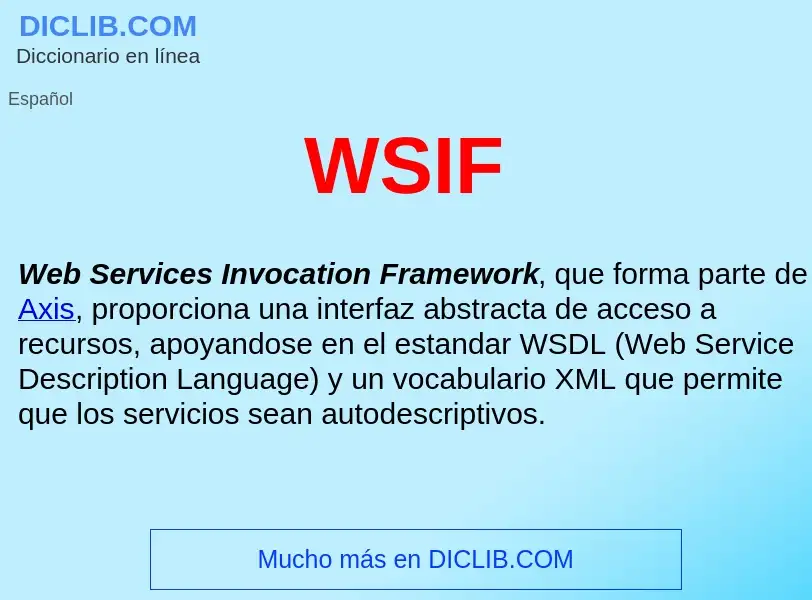 What is WSIF  - meaning and definition