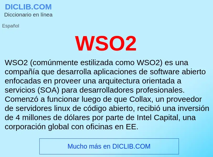 What is WSO2 - meaning and definition