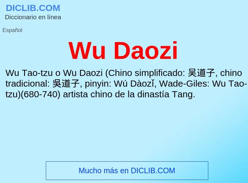 ¿Qué es Wu Daozi? - significado y definición