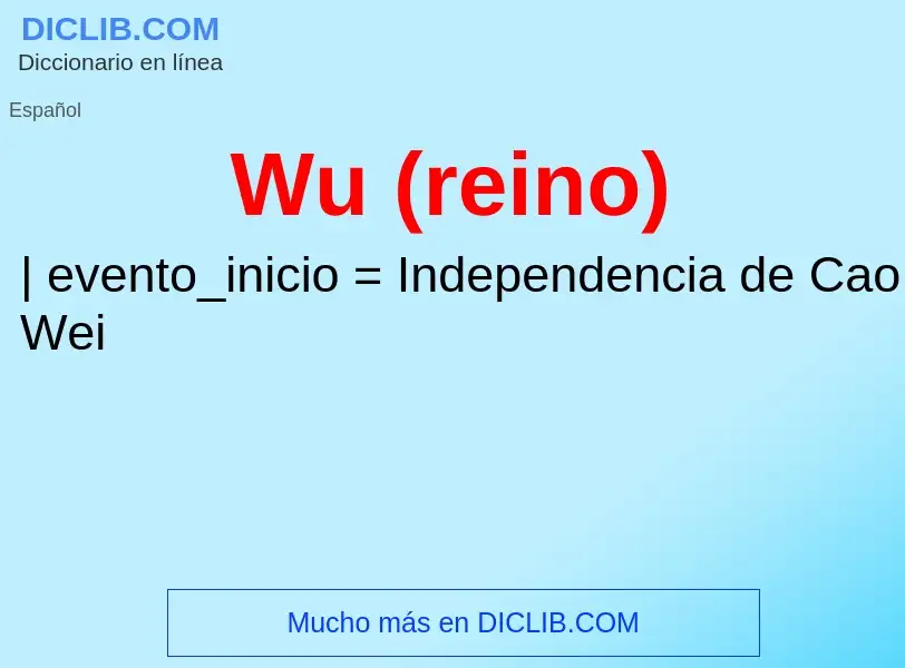 What is Wu (reino) - meaning and definition