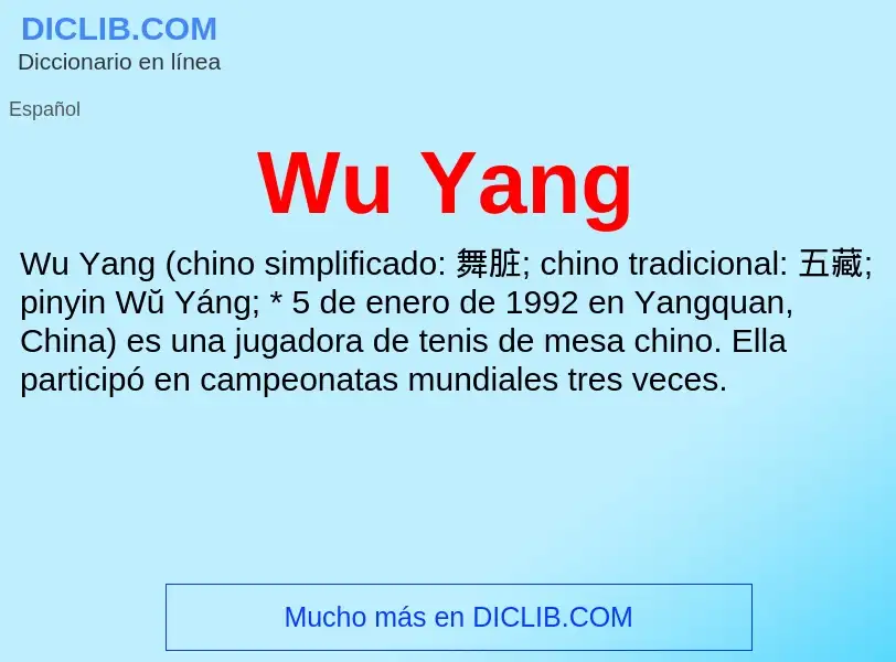 ¿Qué es Wu Yang? - significado y definición