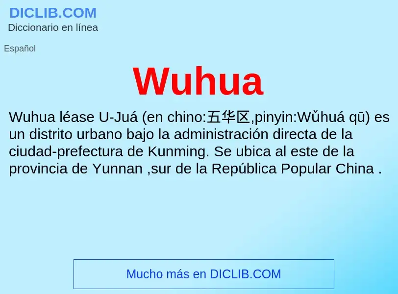 What is Wuhua - meaning and definition