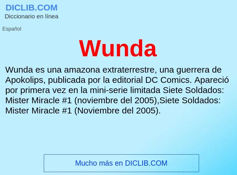 ¿Qué es Wunda? - significado y definición