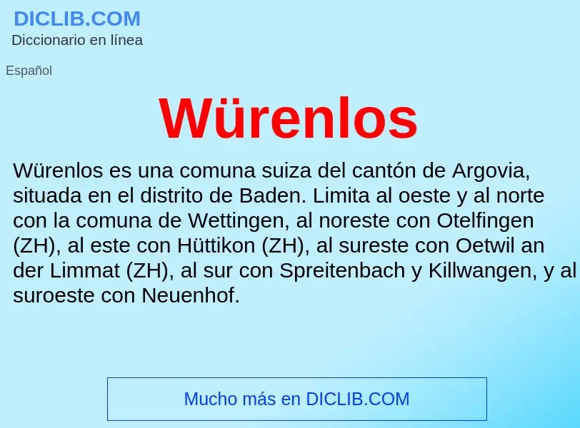 Wat is Würenlos - definition