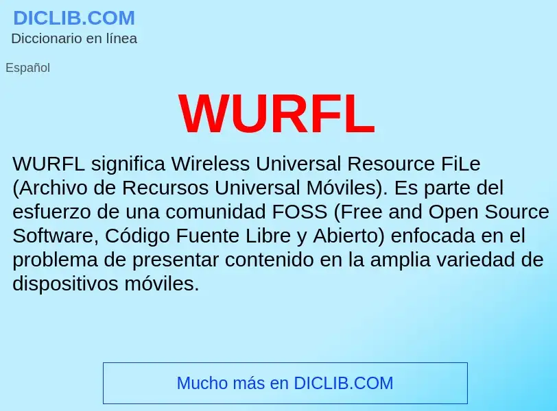 What is WURFL - meaning and definition