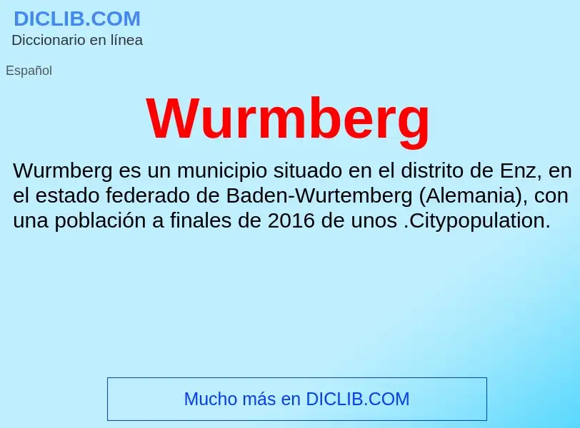 ¿Qué es Wurmberg? - significado y definición