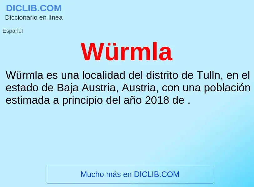 Wat is Würmla - definition