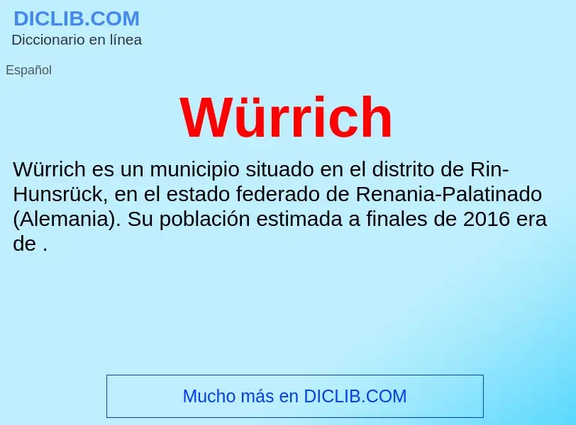 Wat is Würrich - definition