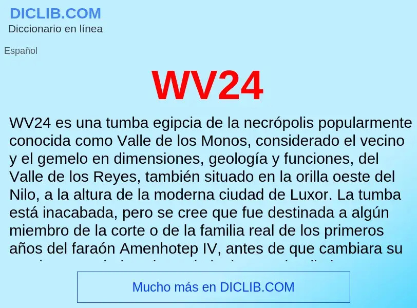 What is WV24 - meaning and definition