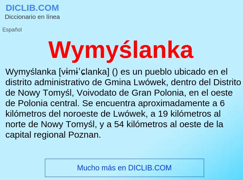 ¿Qué es Wymyślanka? - significado y definición