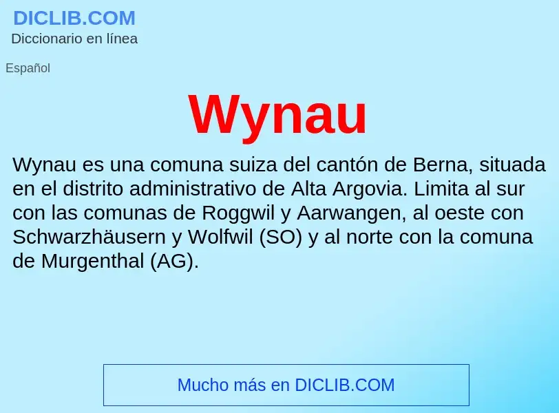 ¿Qué es Wynau? - significado y definición