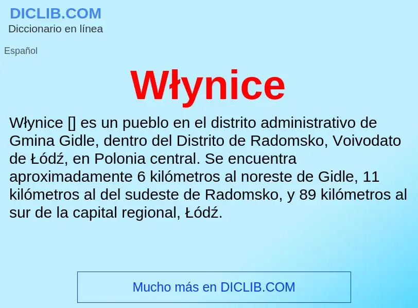 What is Włynice - meaning and definition