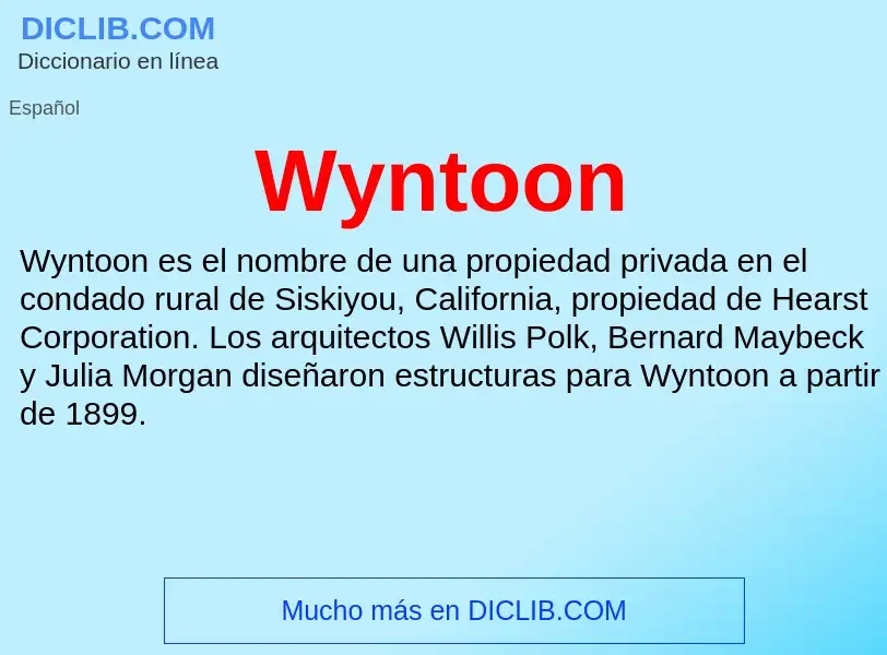 ¿Qué es Wyntoon? - significado y definición