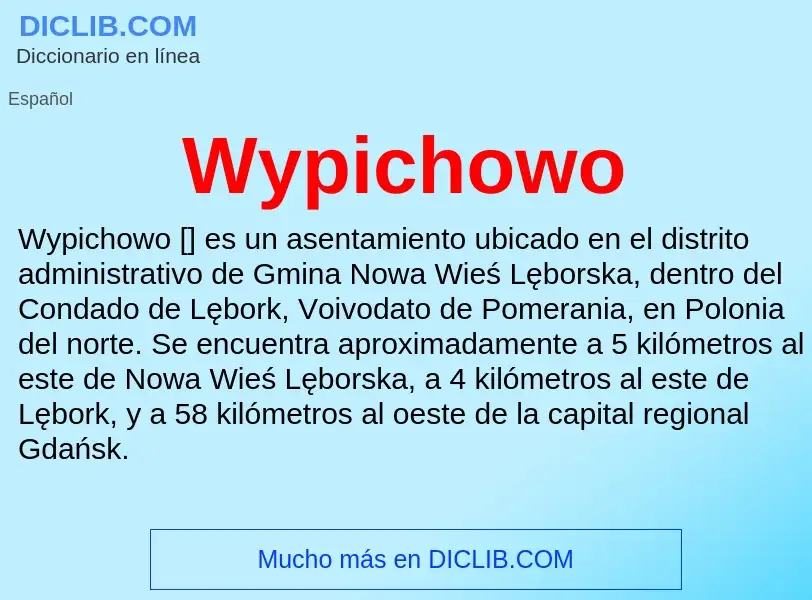 ¿Qué es Wypichowo? - significado y definición