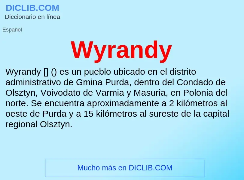 ¿Qué es Wyrandy? - significado y definición