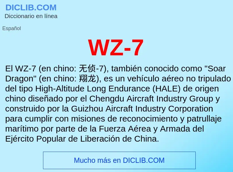 ¿Qué es WZ-7? - significado y definición