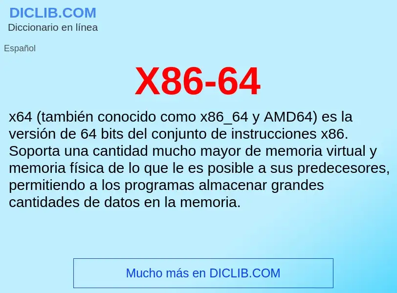 Qu'est-ce que X86-64 - définition