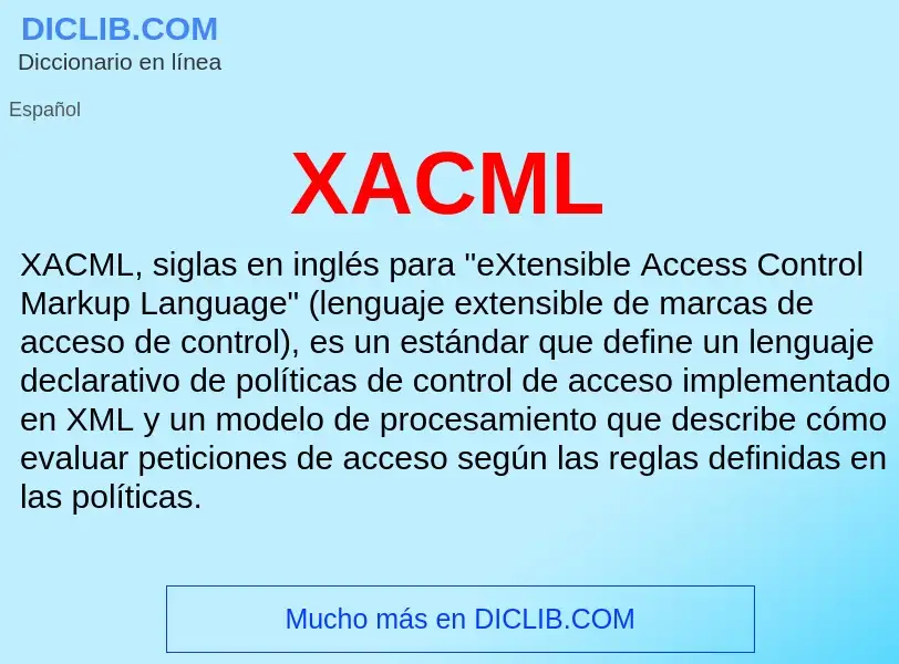 Что такое XACML - определение