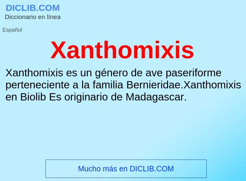 Τι είναι Xanthomixis - ορισμός