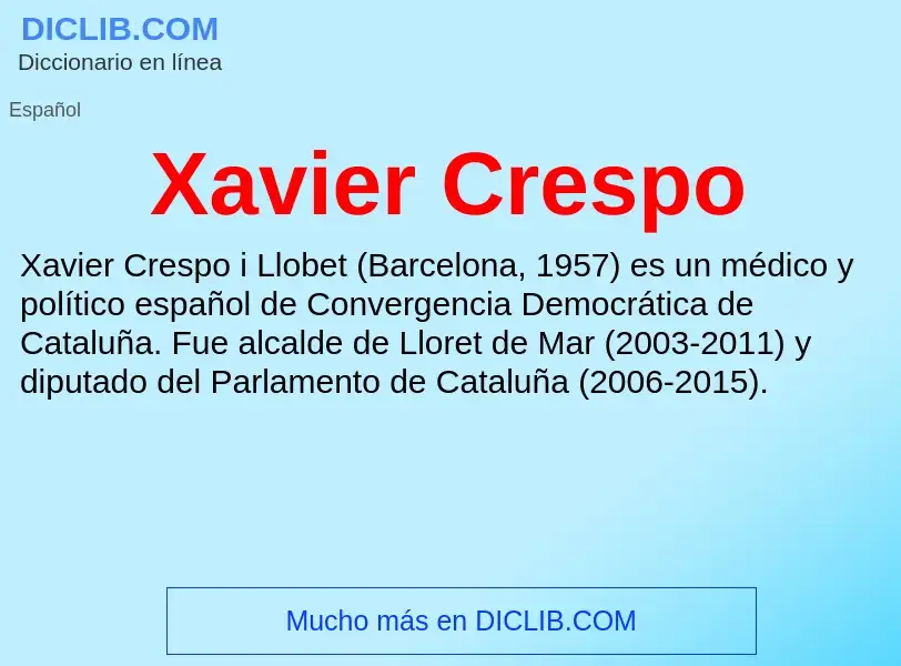 ¿Qué es Xavier Crespo? - significado y definición