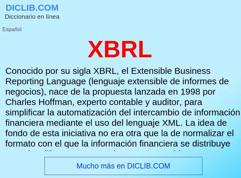 Qu'est-ce que XBRL - définition