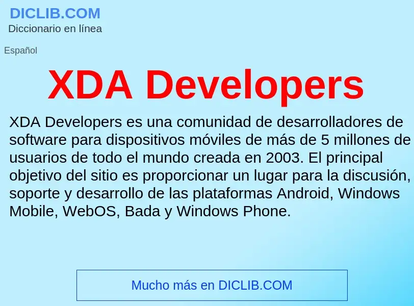 Τι είναι XDA Developers - ορισμός