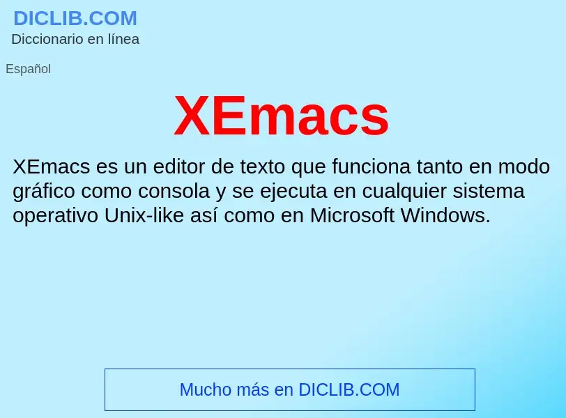 Τι είναι XEmacs - ορισμός