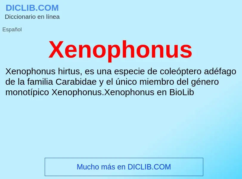 Τι είναι Xenophonus - ορισμός