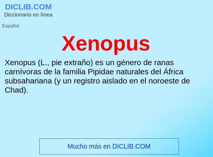 Τι είναι Xenopus - ορισμός