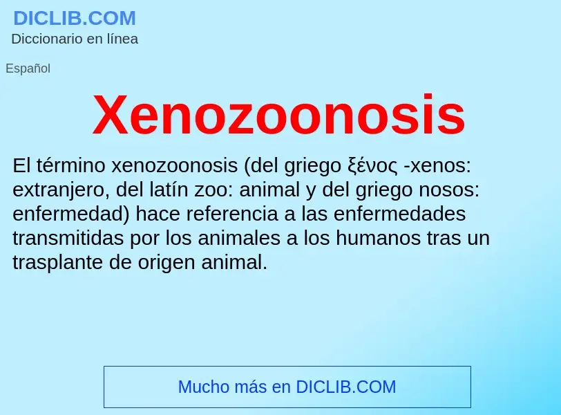 Τι είναι Xenozoonosis - ορισμός