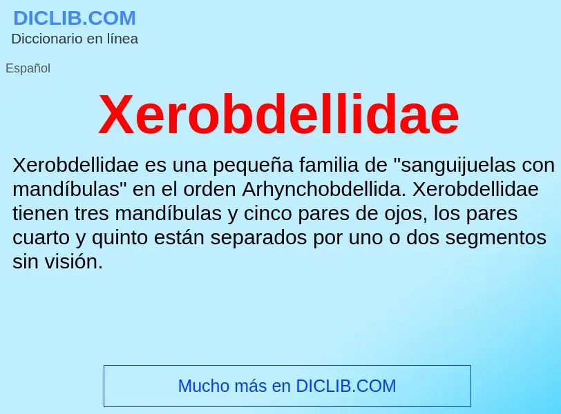 Τι είναι Xerobdellidae - ορισμός