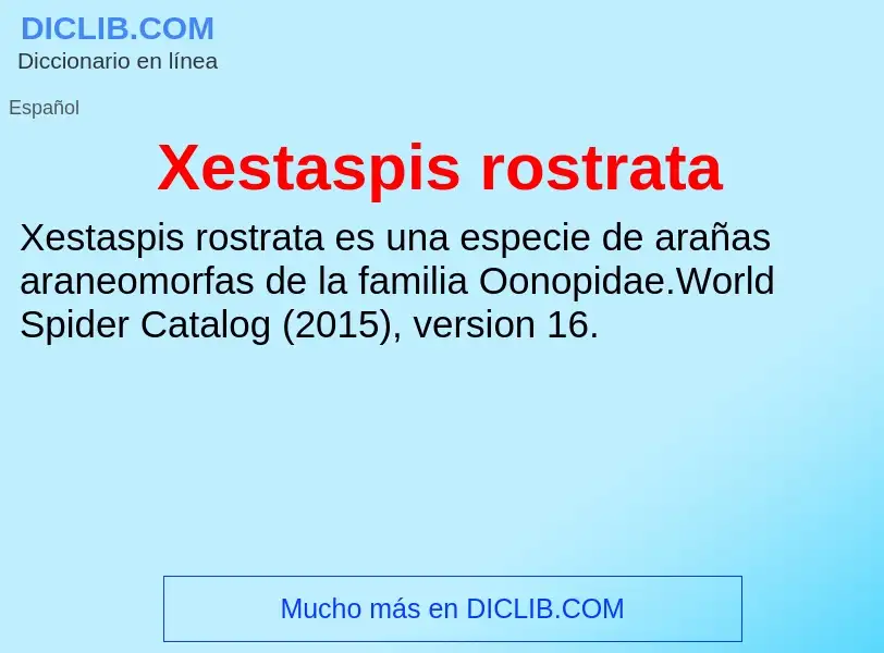 Τι είναι Xestaspis rostrata - ορισμός