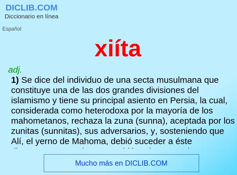 What is xiíta - meaning and definition