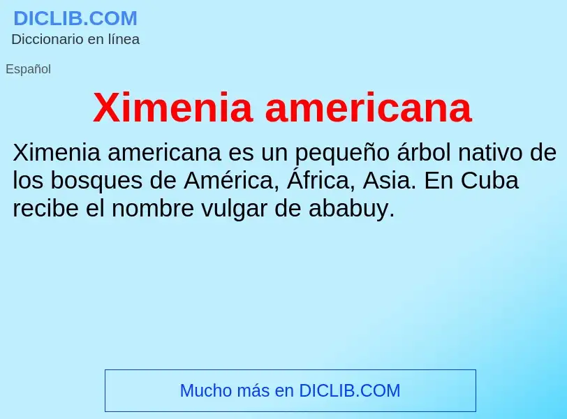 Что такое Ximenia americana - определение