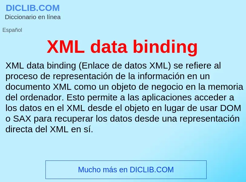 Che cos'è XML data binding - definizione